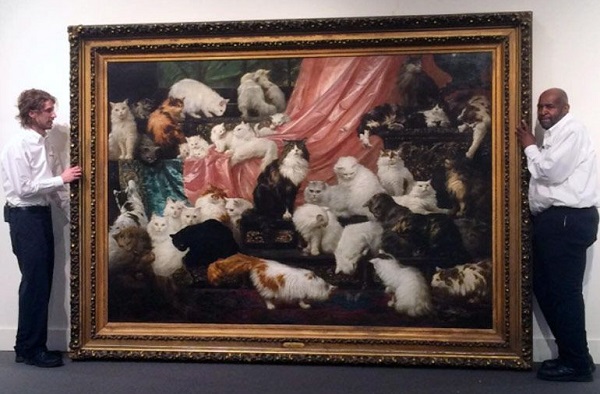 A maior pintura de gatos do mundo.