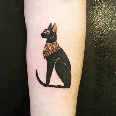 tatuagem de gato egípcio