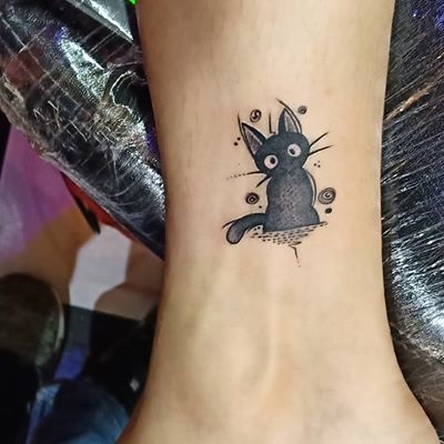 tatuagem gato preto