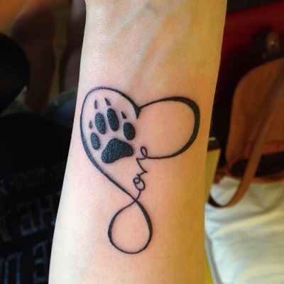 tatuagem de pata de gato
