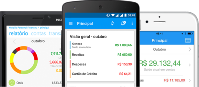 Aplicativo de controle financeiro Mobills