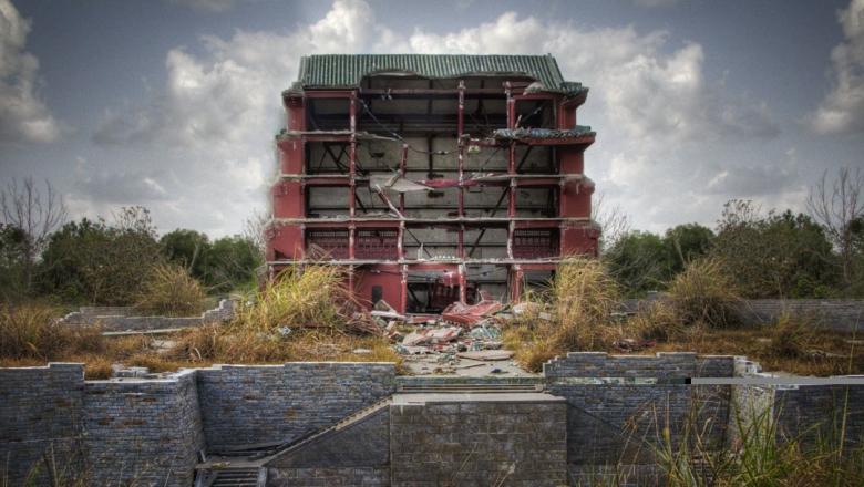 Parques De Diversões Abandonados podem parecer assustadores.