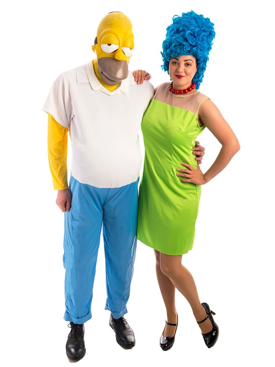 13 - Fantasia para casal Homer e Marge Simpson.