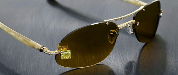 Os Óculos de sol Luxuriator Canary Diamond são um dos óculos mais caros do mundo