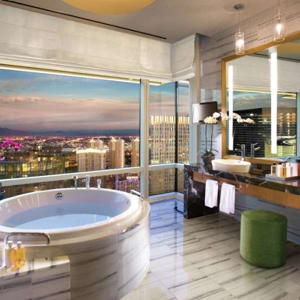 banheira no Aria Sky Suites, Las Vegas nos Estados Unidos