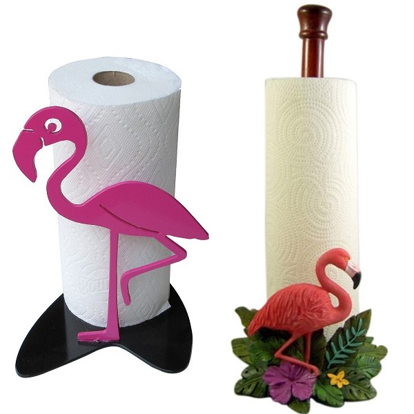 Porta toalhas de papel de flamingo